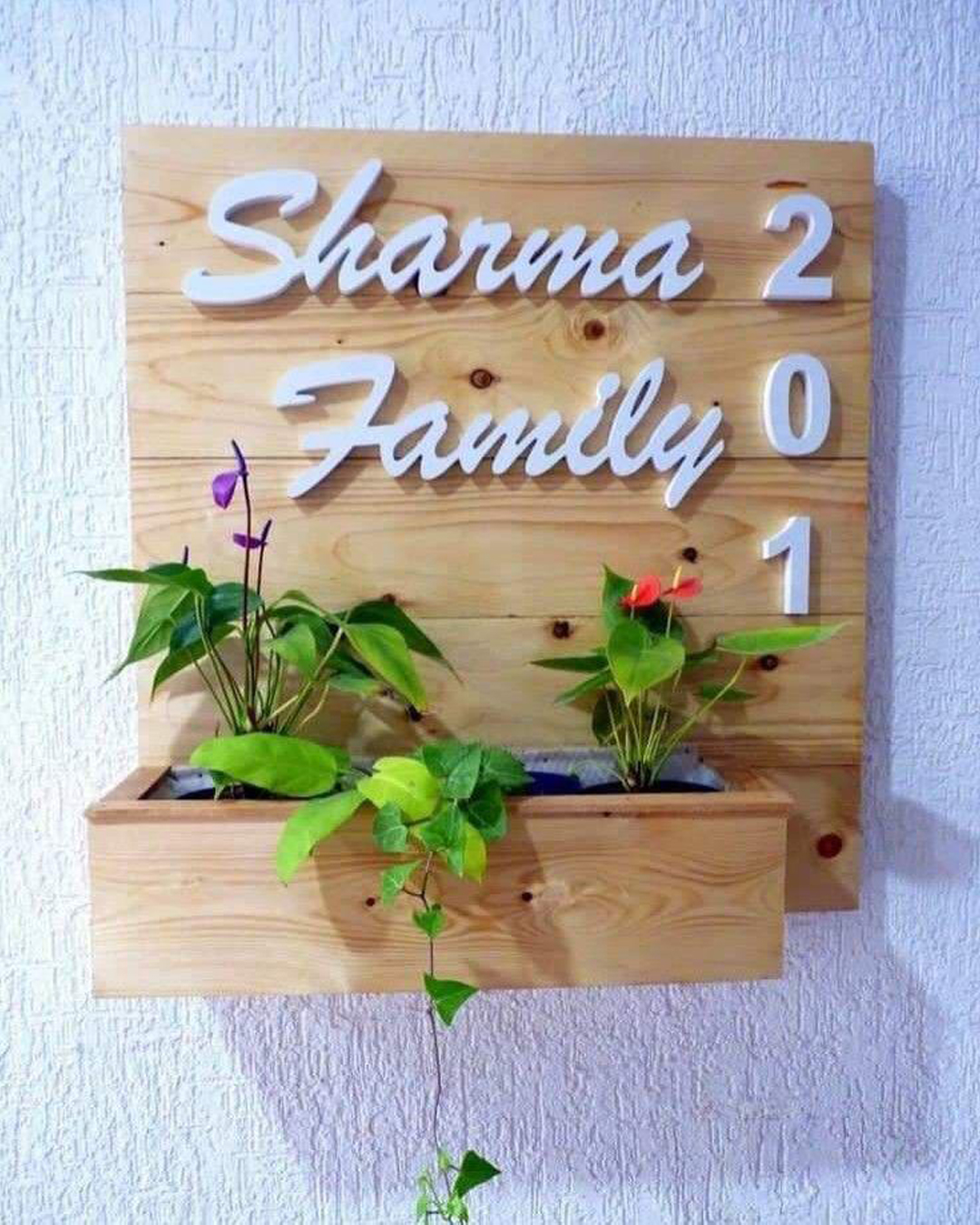 Riddhi Siddhi Art Creations - Vertical Black & Rose Gold Luxury Nameplate